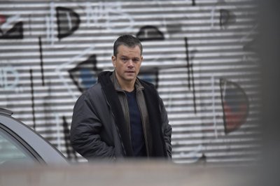 Matt Damon filming the latest Bourne movie in Berlin