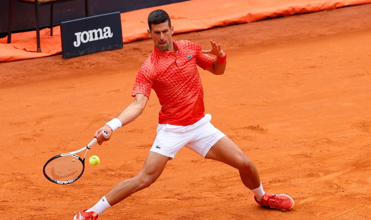 Novak Djokovicil Briti esireketiga Rooma kaheksandikfinaalis probleeme ei tekkinud.