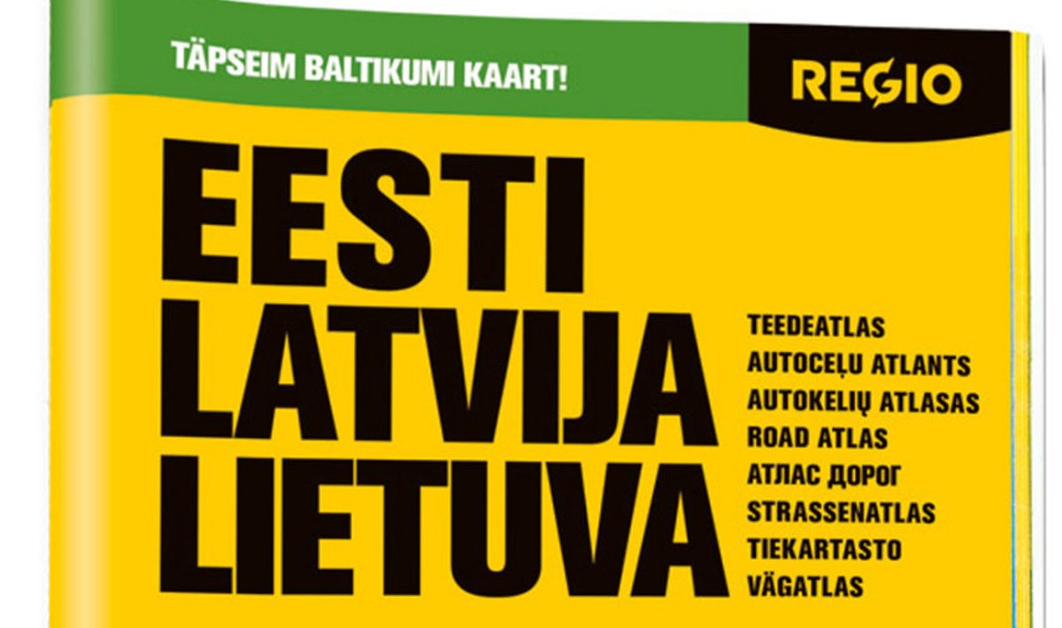 Regio Eesti, Latvija, Lietuva teedeatlas.