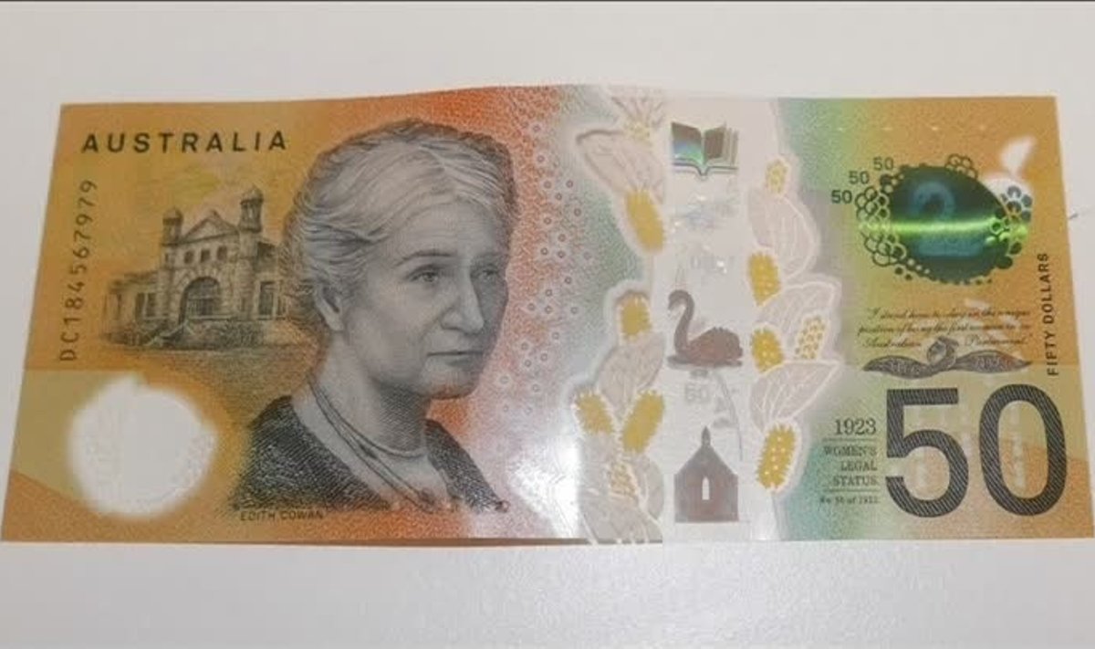 Austraalia trükiveaga 50-dollariline.
