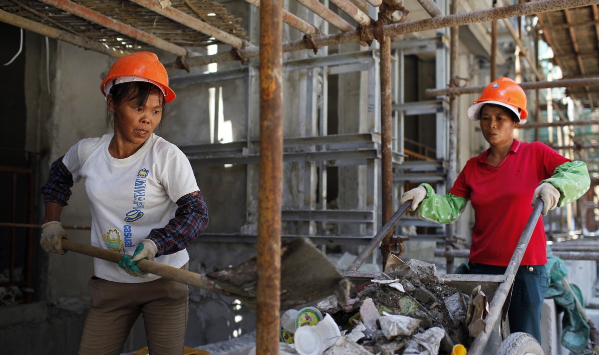 Naised ehitustöödel Hiinas.