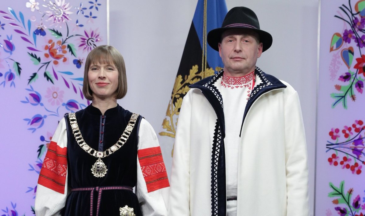 Vabariigi President Kersti Kaljulaid ja härra Georgi-Rene Maksimovski