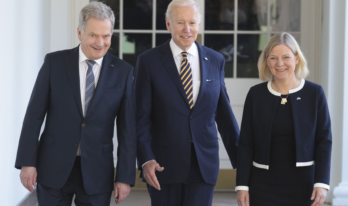 USA president Joe Biden koos Soome ja Rootsi juhtidega.