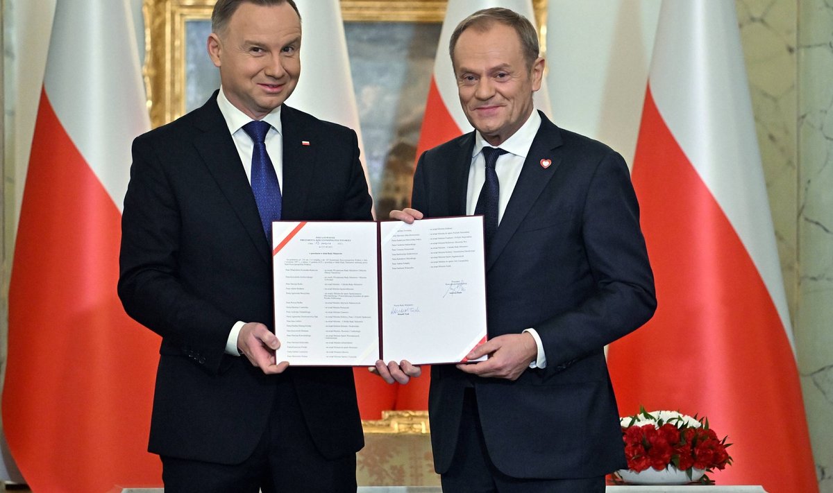 President Andrzej Duda ja peaminister Donald Tusk