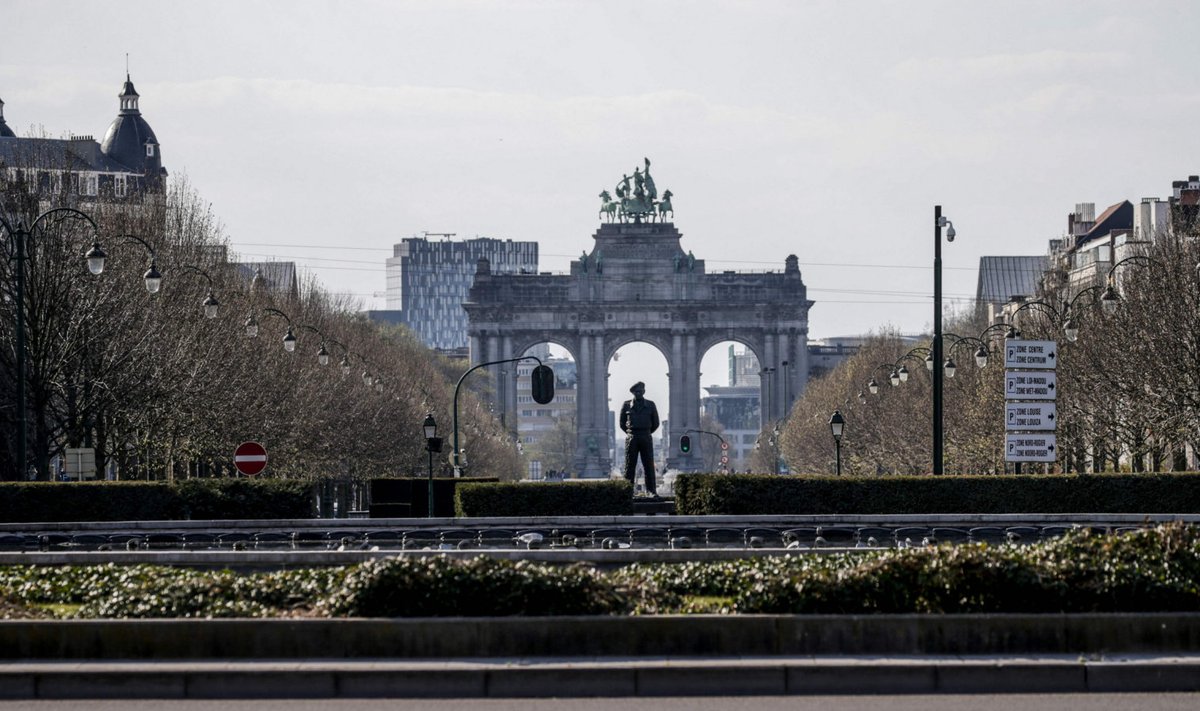 Brüsseli inimtühjaks jäänud tänavad võivad olla sealse seismilise müra vähenemise põhjus (Foto: AFP)