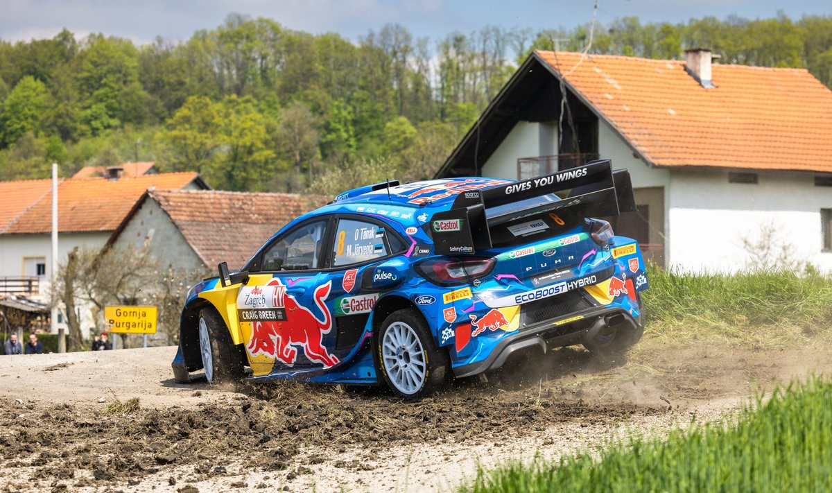 Ott Tänak ja Martin Järveoja pälvisid tehnilisi probleeme trotsides Horvaatias teise koha.
