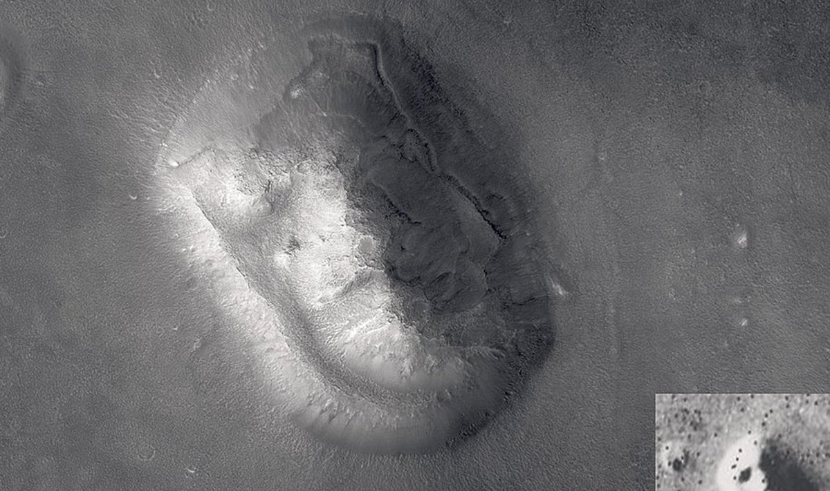 Nn Marsi nägu  1998. a  ja 1971. a  fotol. NASA
