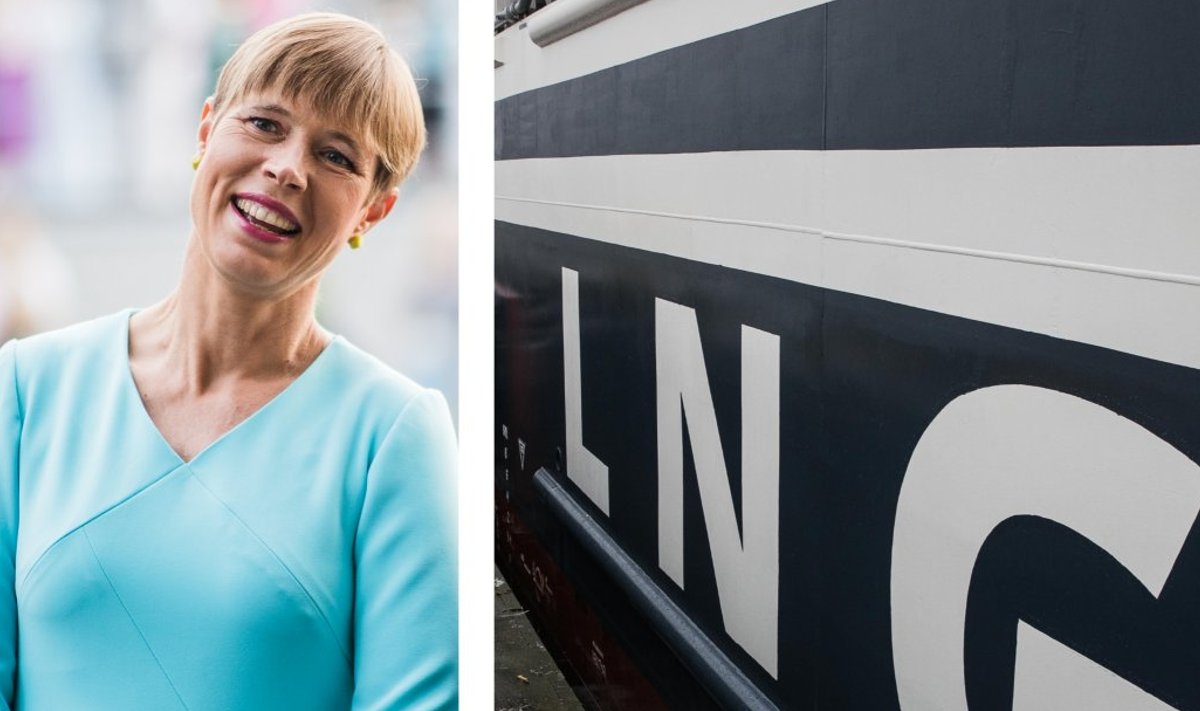 Kersti Kaljulaid ja LNG-laev
