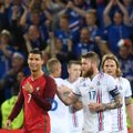 HUMOORIKAS FOTO: Islandlased viskasid Gunnarssoni ja Ronaldo särgivahetussaaga üle nalja