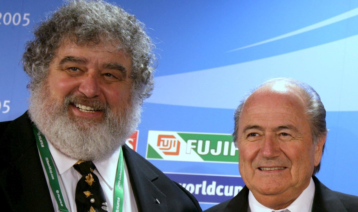 File photo of FIFA officials Blatter and Blazer in Frankfurt
