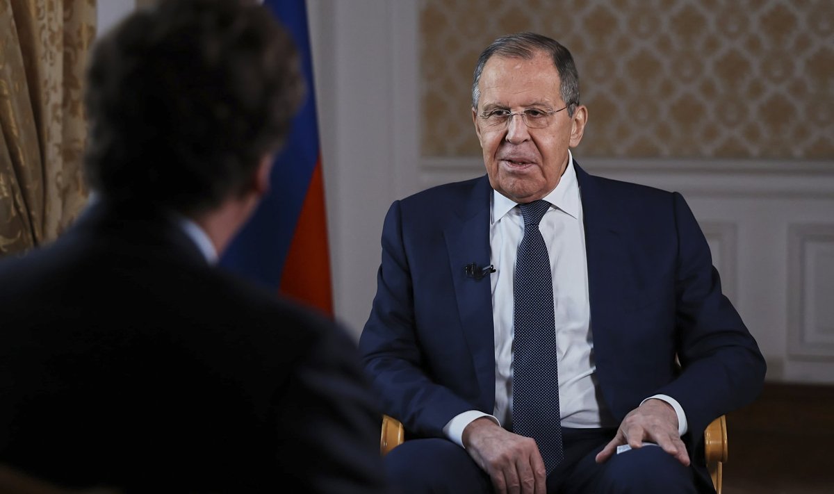 Vene välisminister Sergei Lavrov andmas intervjuud Tucker Carlsonile