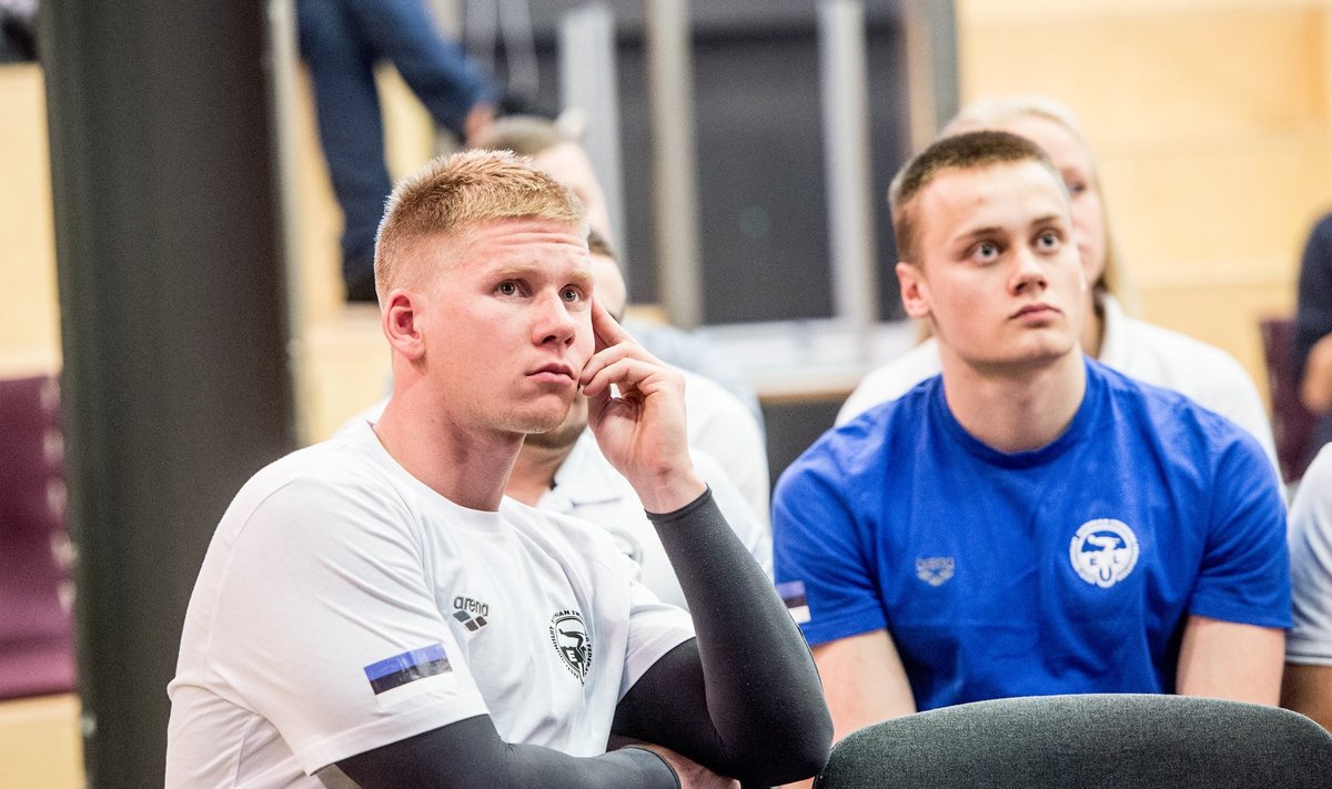 Eile EM-i-eelsel pressikonverentsil osalenud kogenud Martin Liivamägi (vasakul) loodab pääseda oma kolmandatele ja nooruke Daniel Zaitsev esimestele olümpiamängudele.