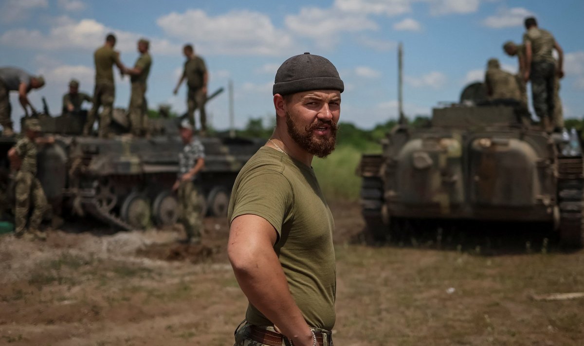 Ukraina sõjaväelased õppustel.