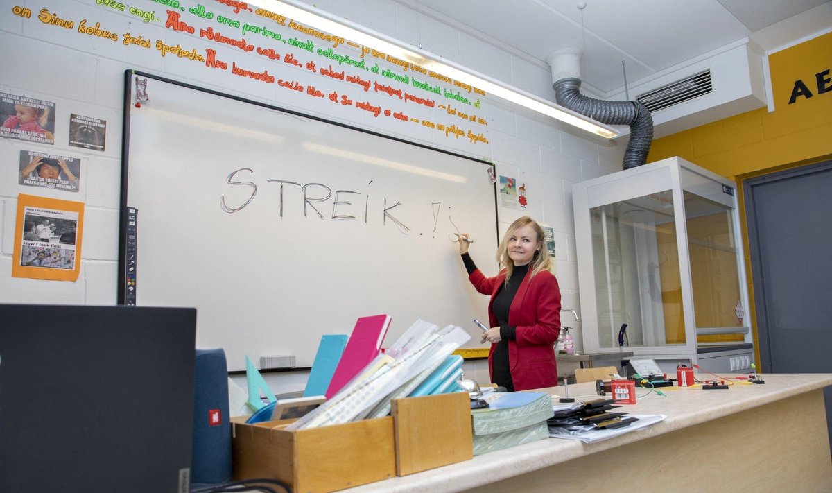 По мнению Эльве Мяэкиви, учительницы школы Лагеди, избранную классным руководителем года, достойная зарплата учителя – это инвестиция в будущее всей Эстонии