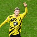 Haaland kõmmutas Dortmundi võidumängus neli väravat, 16-aastane tiimikaaslane tegi Bundesliga ajalugu