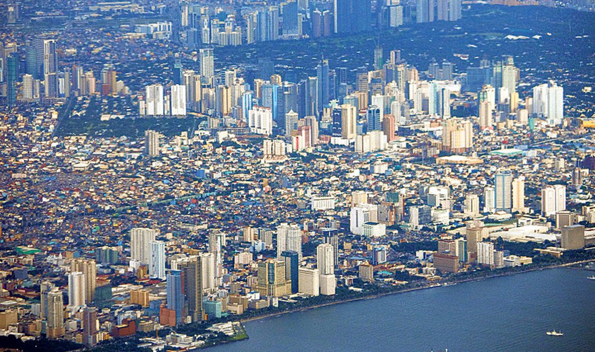 Kui Eestis elab ühel ruutkilo­meetril  30 inimest, siis Manilas 43 000.