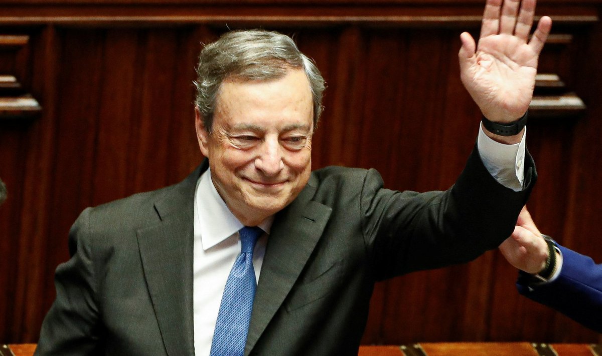 Mario Draghi valitsusliidu ajasid tülli erimeelsused Venemaa ja majanduse pärast.