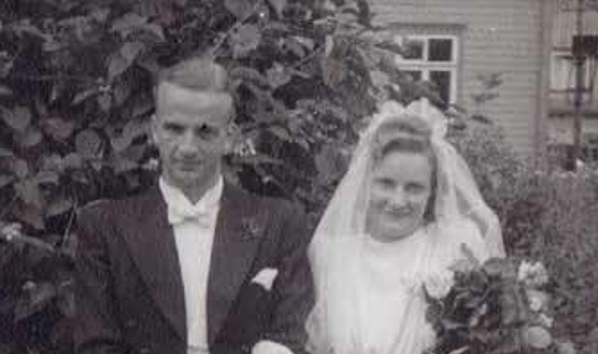 Hilda (21) ja Raimond (26), õnnelik noorpaar 1943. aastal.