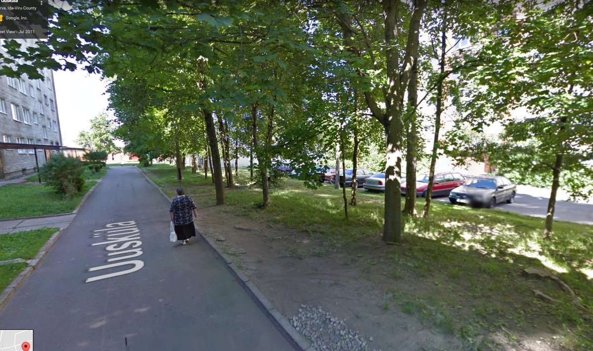 Narva, Uusküla 21 juures (Google Street View ekraanitõmmis)