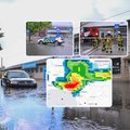 VIDEOD ja FOTOD | Äikesevihm ujutas üle Pärnu kesklinna, mitu autot jäi veelõksu