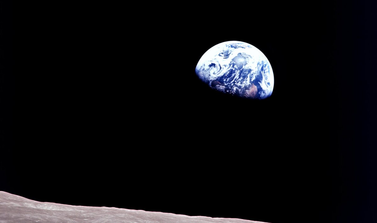 Sellisena nägi Maad Apollo 8 1968. aastal, olles Kuu orbiidil