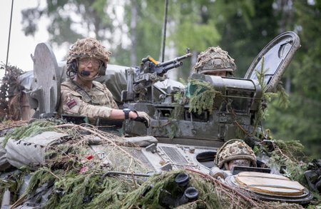 Briti armee 5. jalaväepataljoni The Rifles üksused Keskpolügoonil Saber Strike õppusel