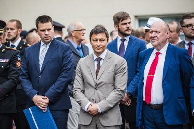 Юри Ратас, Михаил Кылварт и Март Хельме в 2020 году