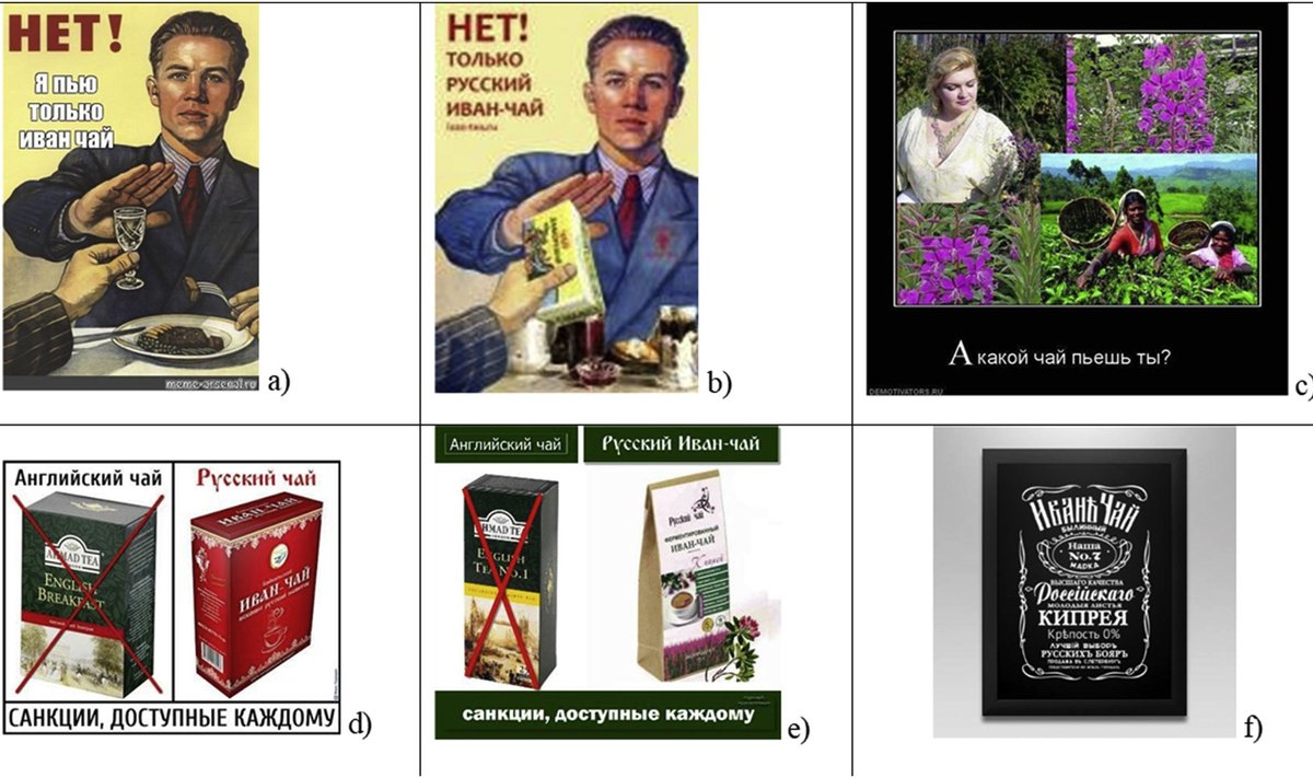 Ivantšai propaganda Venemaa sotsiaalmeedias plakatitel-meemidel. Teadustööle lisatud illustratsioon.