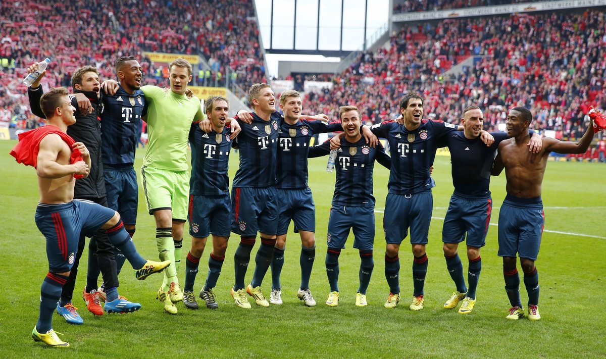 Müncheni Bayern pärast võitu Mainzi üle.