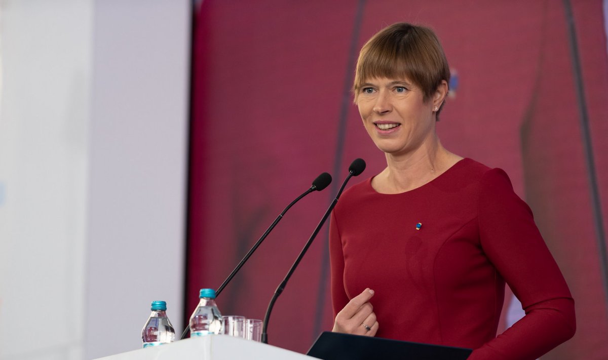 Kersti Kaljulaid eelmisel nädalal Kiievis. 