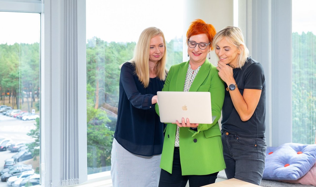 SK ID Solutionsi töötajad Maili Saia, Maria Seray ja Katrin Laas-Mikko hoolitsevad miljonite inimeste digitaalse heaolu eest.