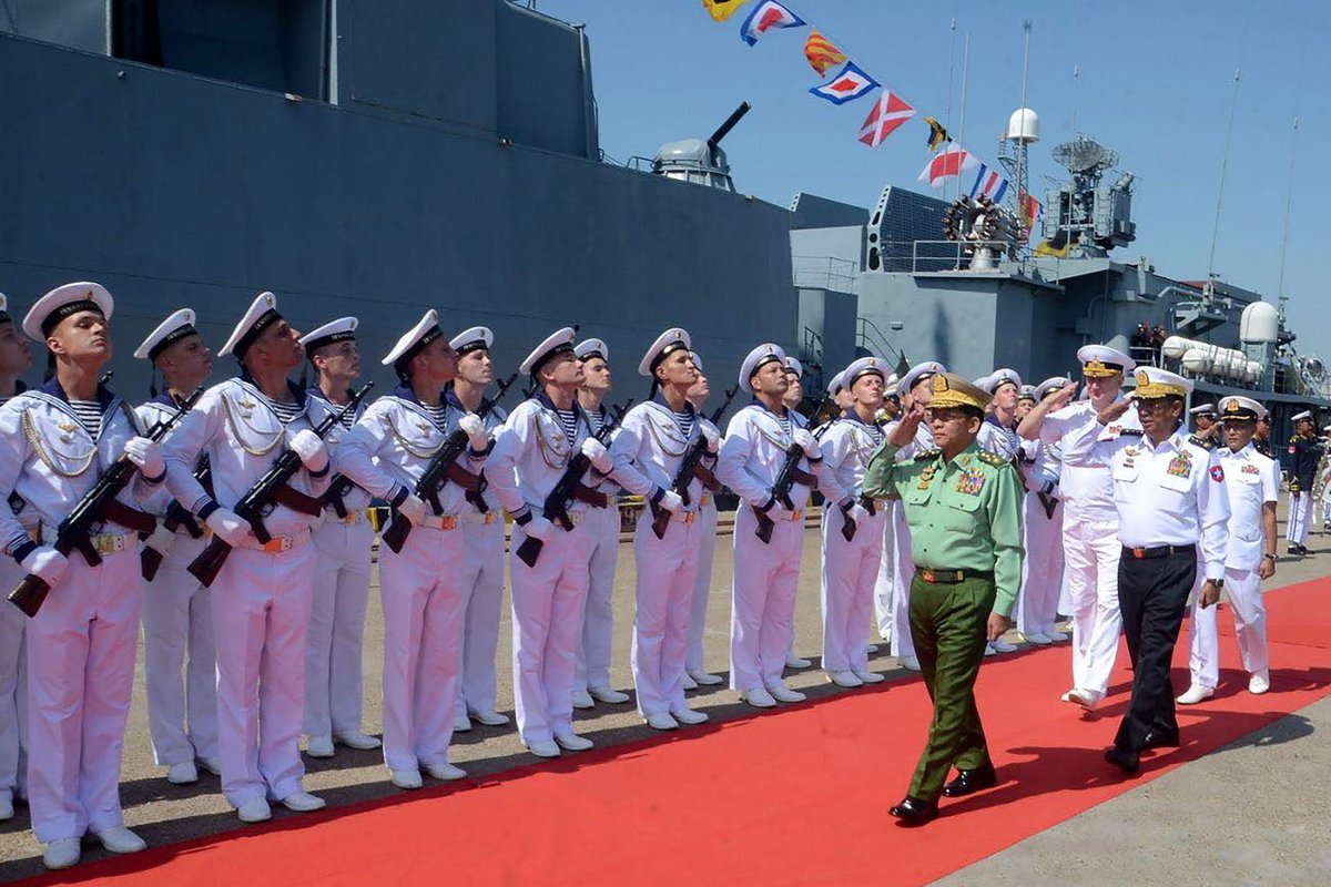 Exerciții navale comune conduse de armata Myanmar cu Rusia