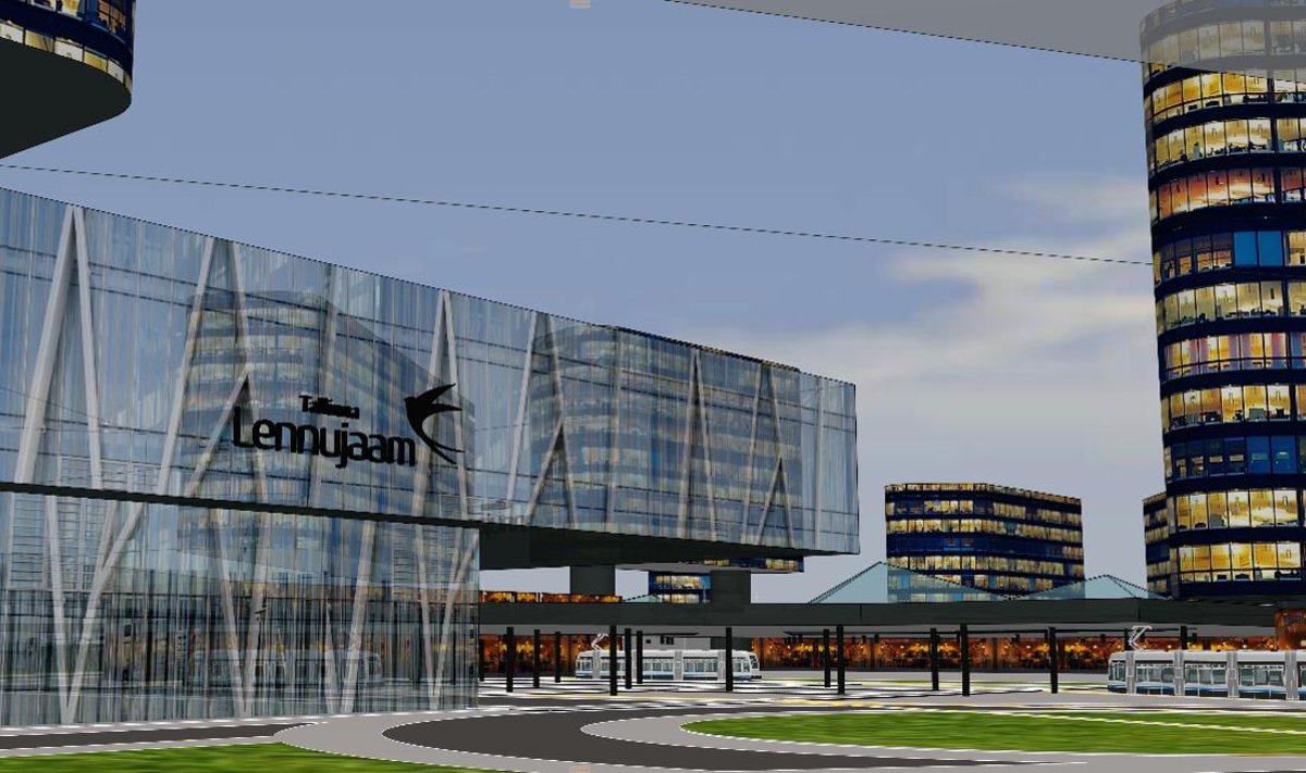 Tallinna lennujaama laiendus ja linnaku ehitus aastaks 2035