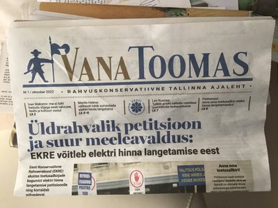 PROPAGANDALEHT: EKRE pealinnale mõeldud üllitis "Vana Toomas".