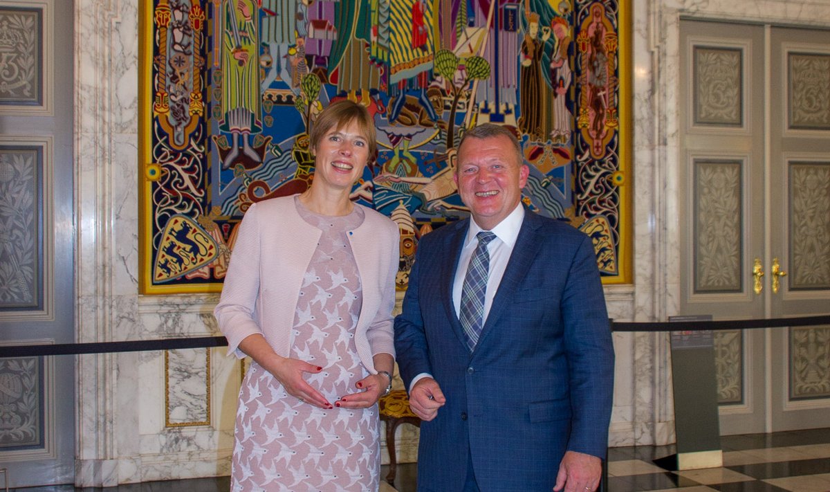 Eesti president Kersti Kaljulaid  ja Taani peaminister Lars Løkke Rasmussen