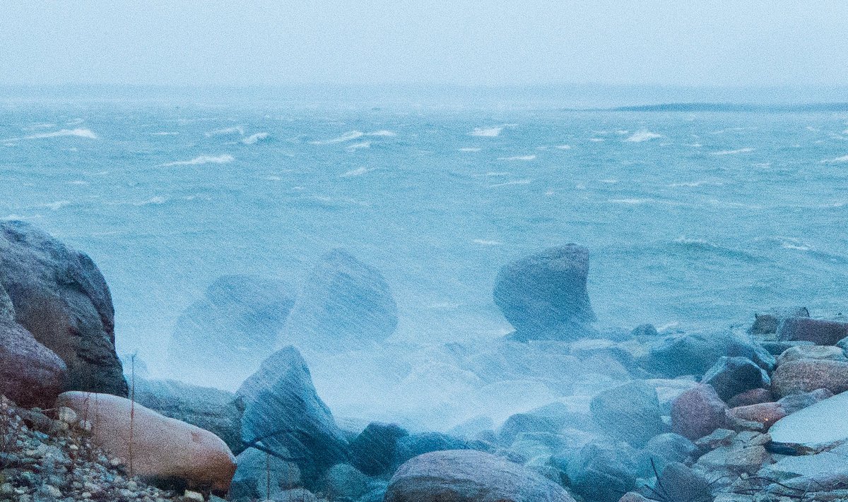 Detsembrikuine torm Saaremaal