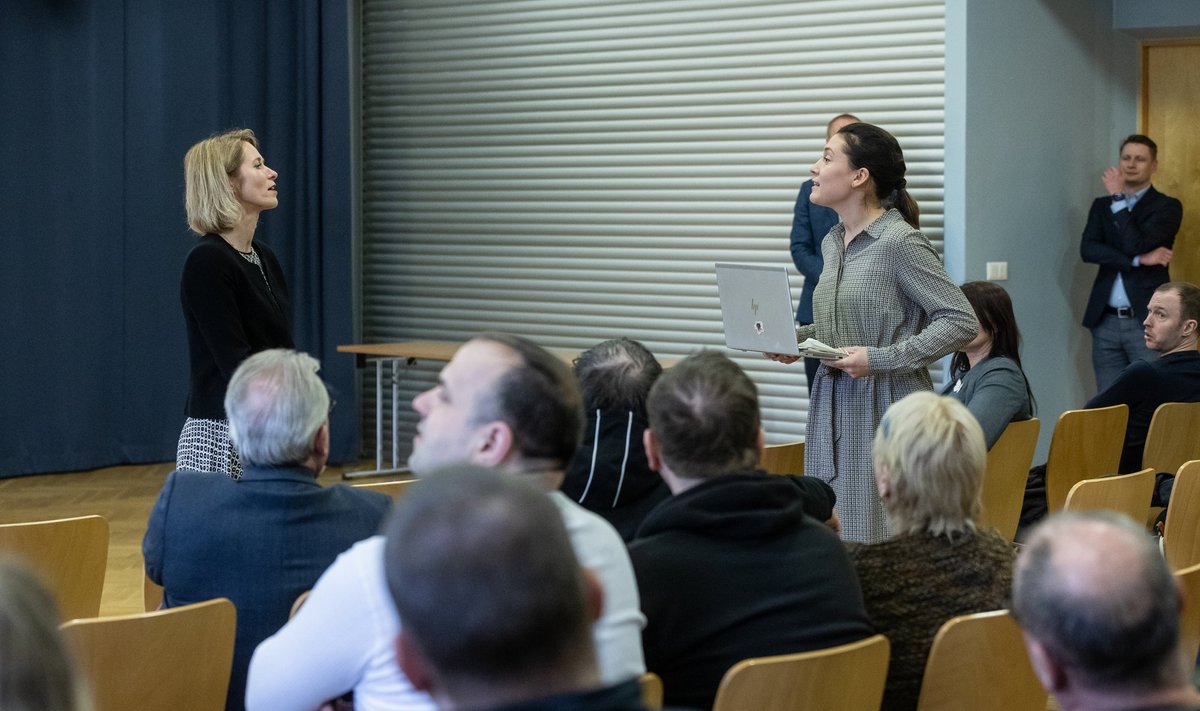 Kaja Kallas ja kohalik aktivist Kertu Luisk vaidlesid kohati tuliselt, mis puudutas Nursipalu laiendust, liitlassõdurite väidetavaid kuritegusid.