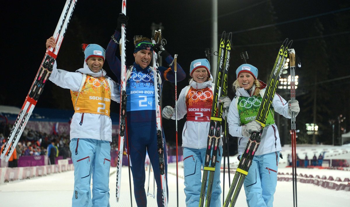 Vasakult: Björndalen, Svendsen, Berger, Eckhoff.