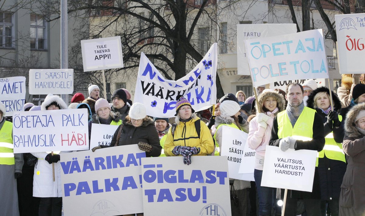 Забастовка учителей в 2012 году.