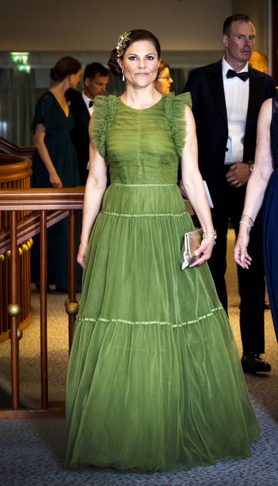 Roheline kleit kroonprintsess Victoria seljas 07.06.2022