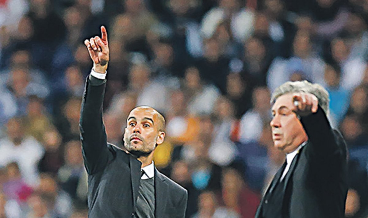 Kas Pep Guardiolal (vasakul) õnnestub võtta Carlo Ancelottilt revanš?