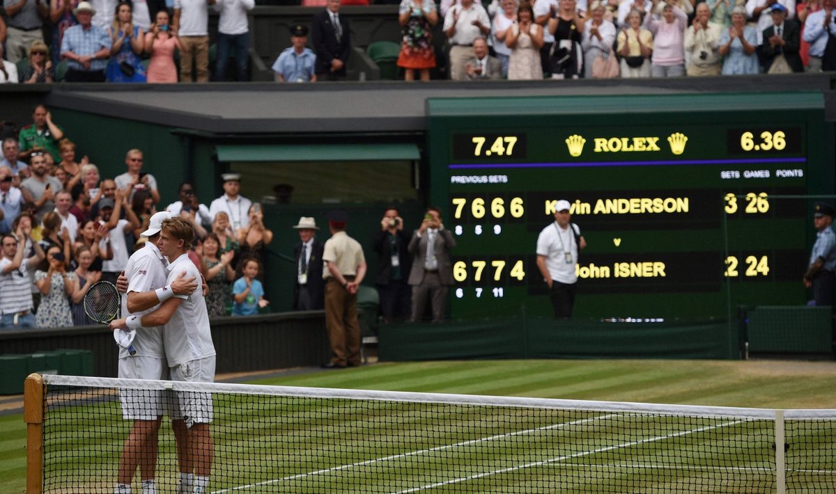 John Isner ja Kevin Anderson tänavuse maratonmatši järel