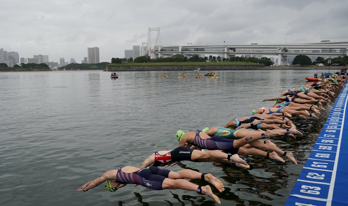 Tokyo olümpia triatloni testvõistlus.
