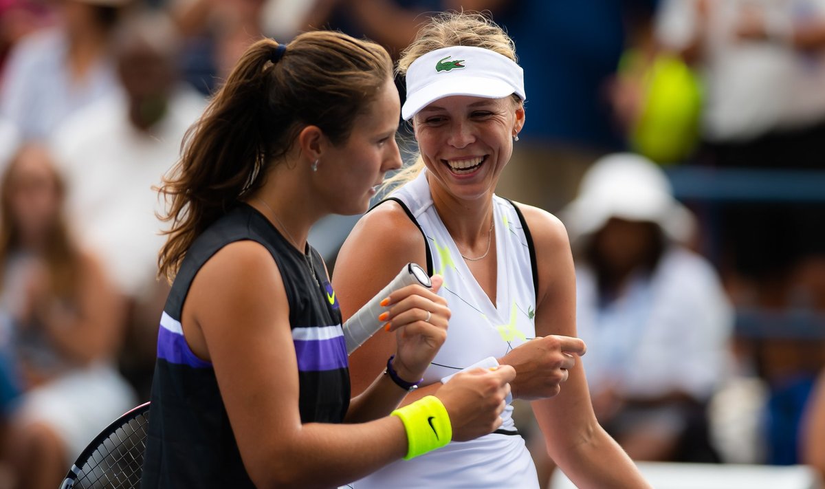 Anett Kontaveiti hea sõbranna Daria Kasatkina (vasakul) jääb Tallinna WTA turniirilt eemale.