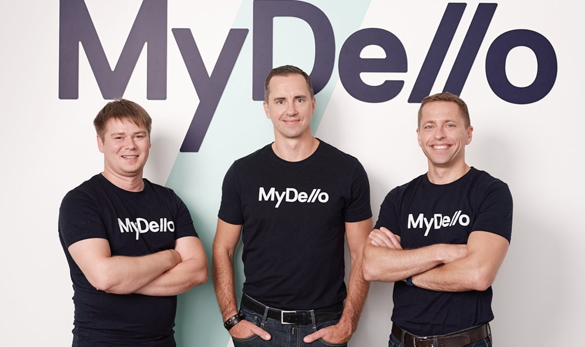 MyDello asutajad (vasakult) Siimu Kaas, Magnus Lepasalu ja Joel Timm on aastaid logistikasektoris töötanud ning mitu ettevõtet üles ehitanud.
