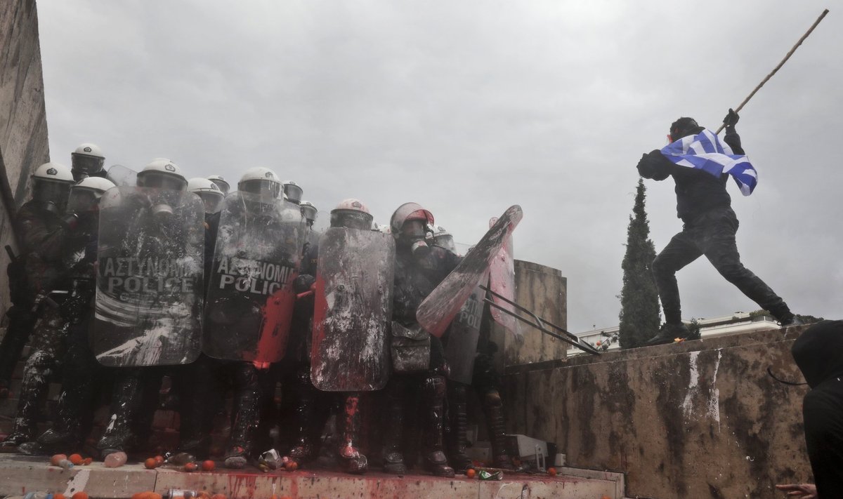 Märulipolitsei eilses Ateenas protestijaga vastamisi