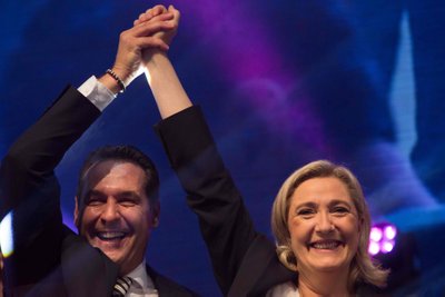 Heinz-Christian Strache ja Marine Le Pen