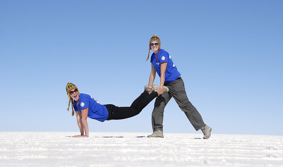 Õed Salar de Uyuni soola- kõrbes  Boliivias – tegemist  on maailma suurima soolakõrbega. Foto: erakogu
