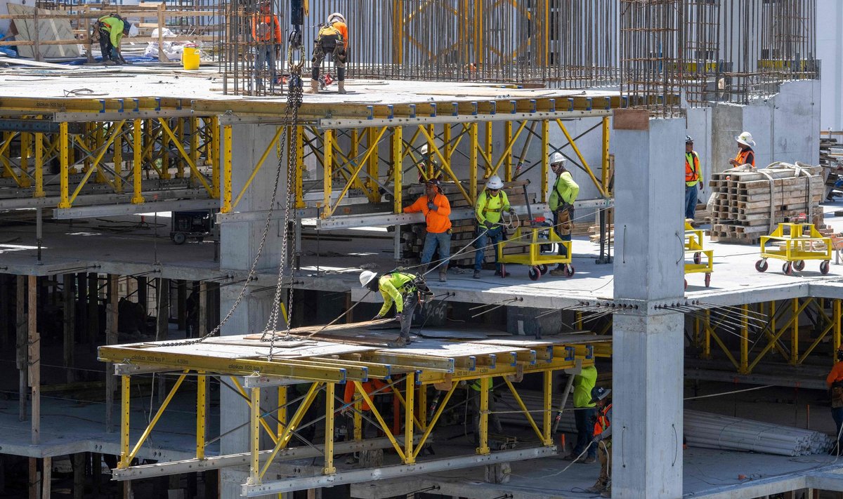 USA ehitussektoris kasvas töökohtade arv ligi 100 000 võrra.