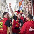 FOTOD | Rõõmsameelsed Belgia fännid ummistavad Tallinna vanalinna